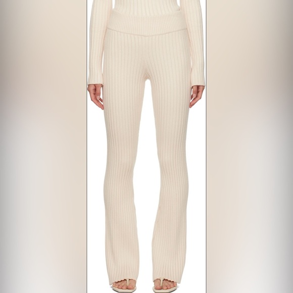 Danielle Guizio Pants - NWT GUIZIO- Thalia Rib Lounge Pants in Color Ivory. Size L
